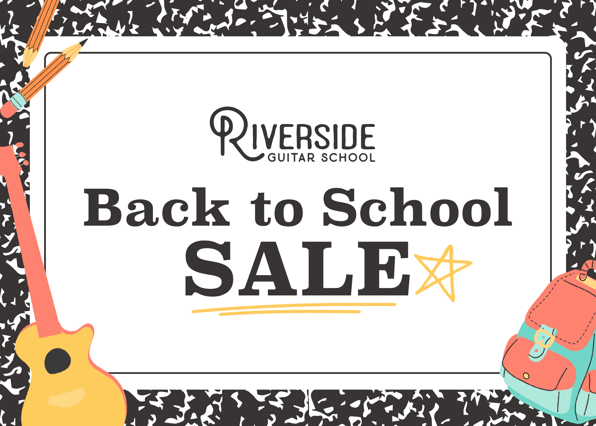 Riverside Guitar School - Back to School Sale